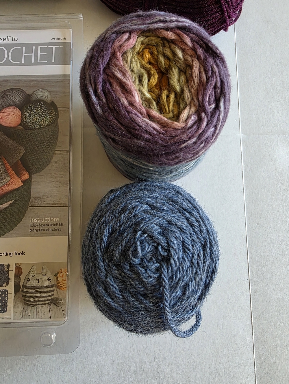 Boye “I Taught Myself to Crochet” Starter Kit NWT + Mixed Yarn Bundle Lot DIY - Picture 6 of 9